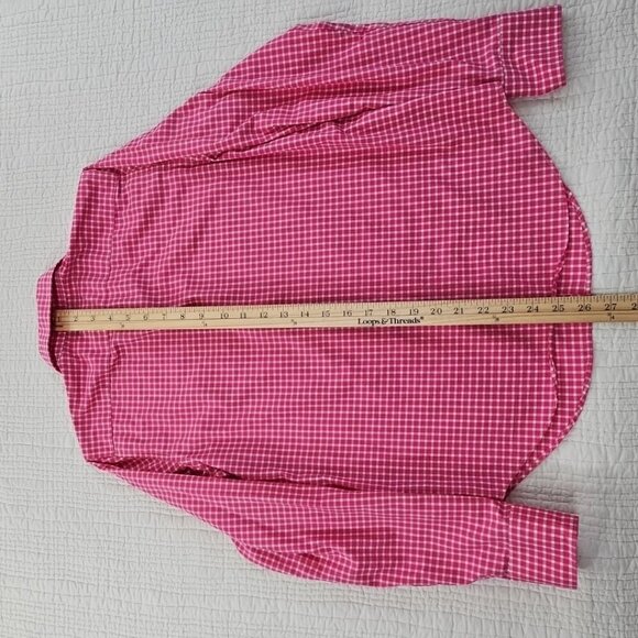 Lauren Ralph Lauren Green Label Shirt Women's Small Pink Check Long Sleeve EUC - Picture 15 of 16